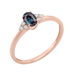 Zásnubní prsten s alexandritem a diamanty Sheldo