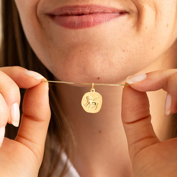 Stříbrný přívěsek se symboly znamení zvěrokruhu 145611