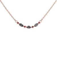 Náhrdelník s marquise salt and pepper diamanty a turmalíny Milli