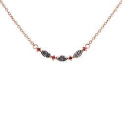 Náhrdelník s marquise salt and pepper diamanty a turmalíny Milli
