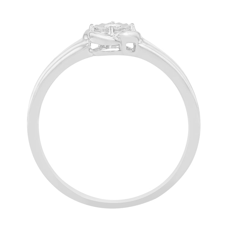 Prsten s diamantem ve stylu solitaire z bílého zlata 83071