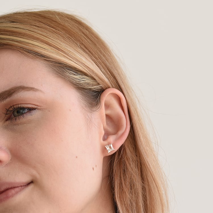 Náušnice z růžového zlata s princess morganity 63835