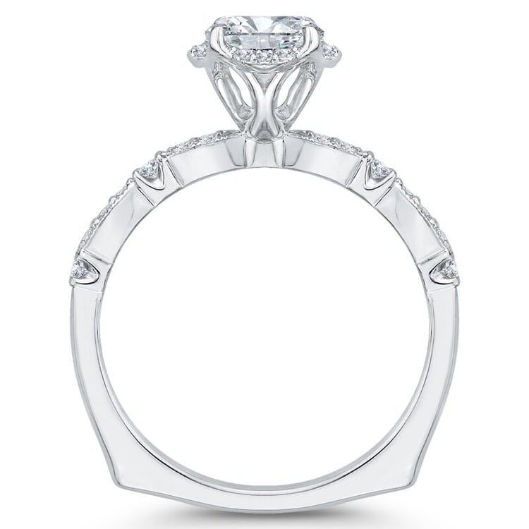 Zlatý zásnubní prsten s diamanty 46384