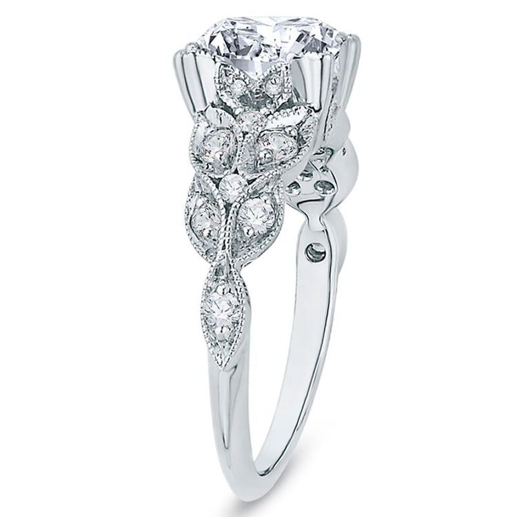 Zlatý zásnubní vintage prsten s diamanty 46245