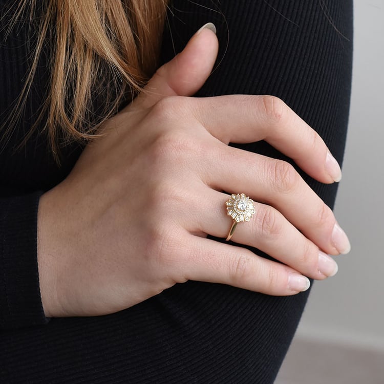 Zlatý diamantový prsten 90000