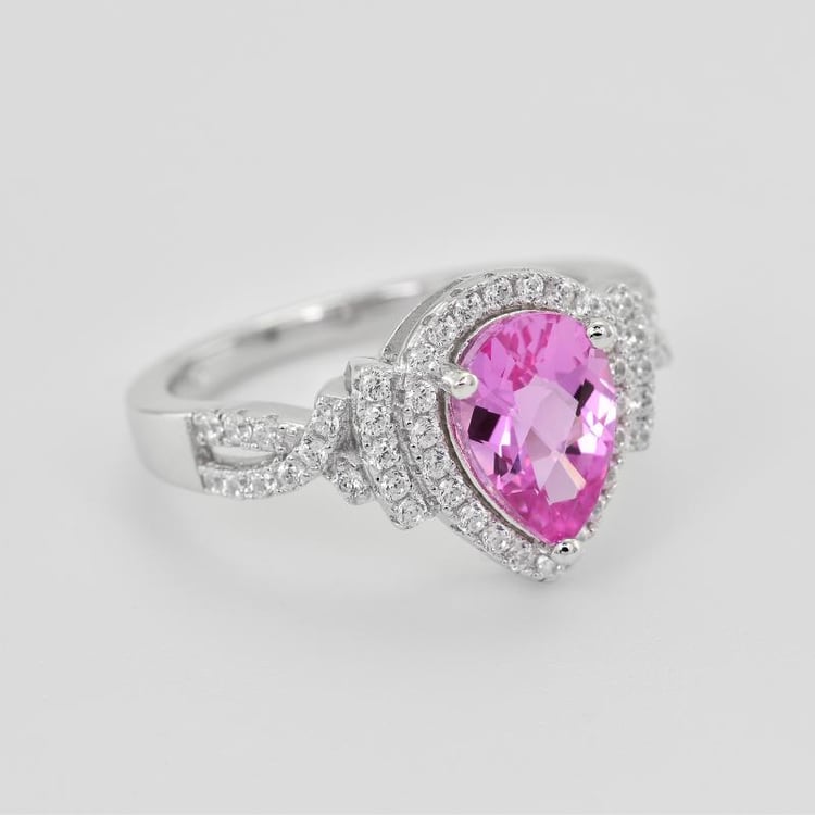 Prsten s pear safírem 27033