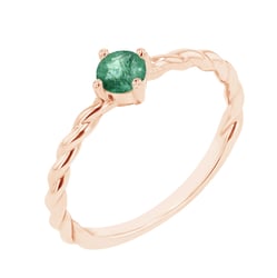 Propletený prsten se smaragdem Nelson