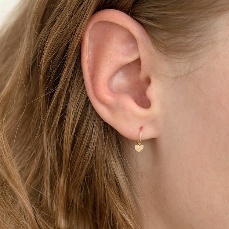 Zlaté dětské náušnice se srdíčky Angie 124509