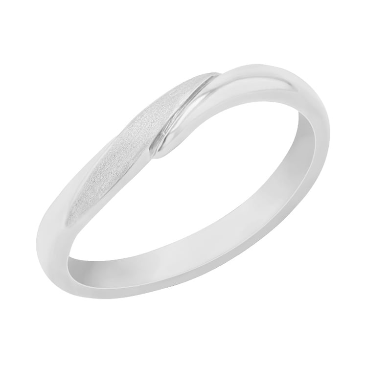 Netradiční půlkulatý snubní prsten ze zlata Abella