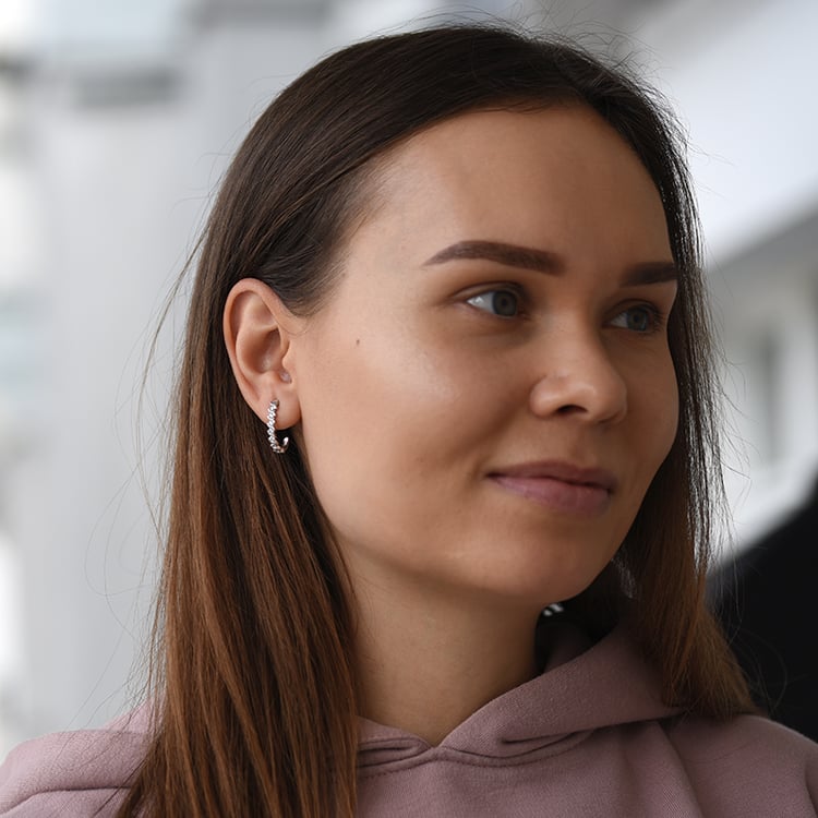 Zlaté kruhové náušnice s diamanty Jomol 58351