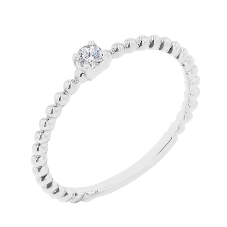 Zásnubní kuličkový prsten s diamantem Kaiya