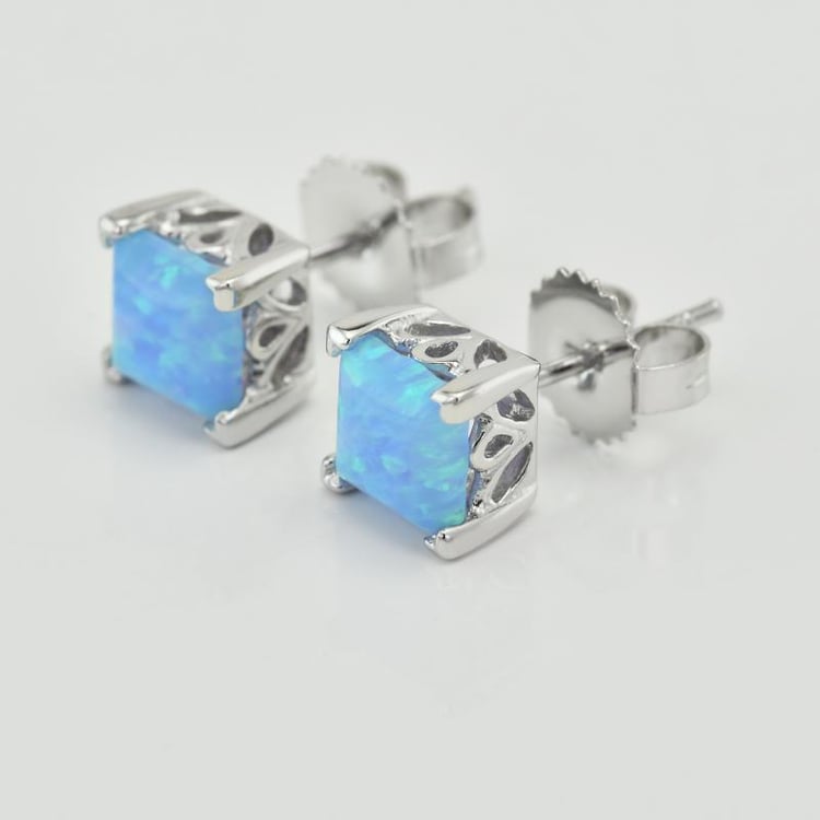 Stříbrné náušnice s opálem 21182