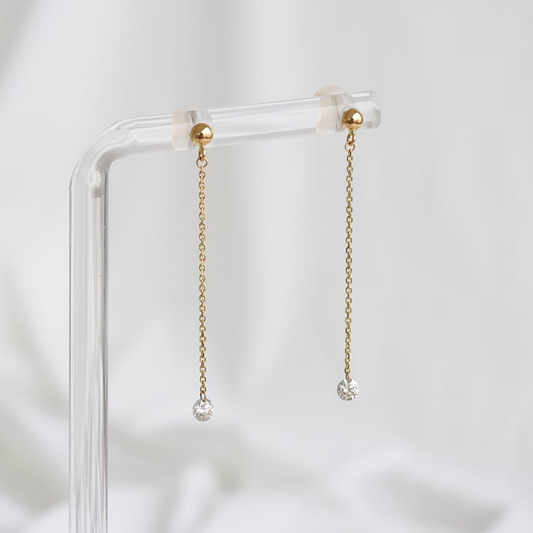 Elegantní visací náušnice s diamanty 86881