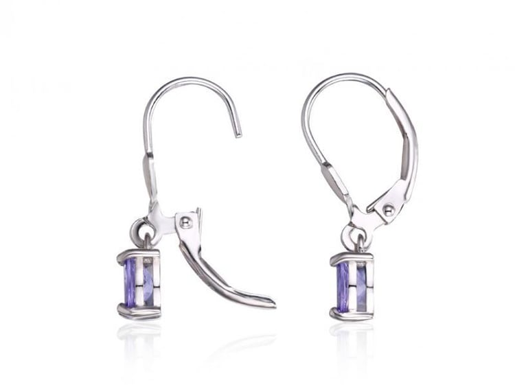 Náušnice ze stříbra s tanzanity 16366