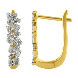 Zlaté náušnice s lab-grown diamanty Cathie