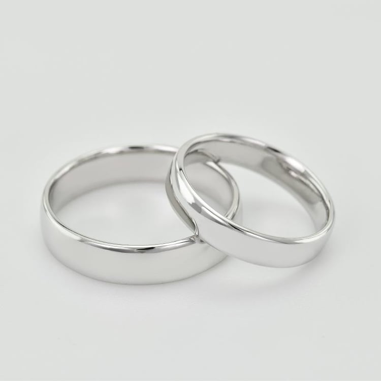 Komfortní snubní prsteny z bílého zlata 78573