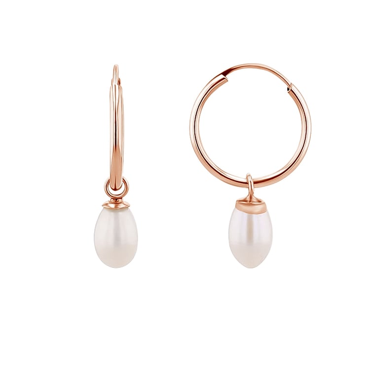 Zlaté visací náušnice s perlami Margo 123970