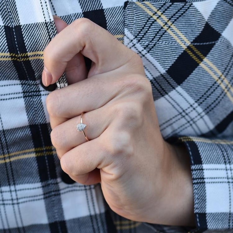 Diamantový zlatý prsten 35502