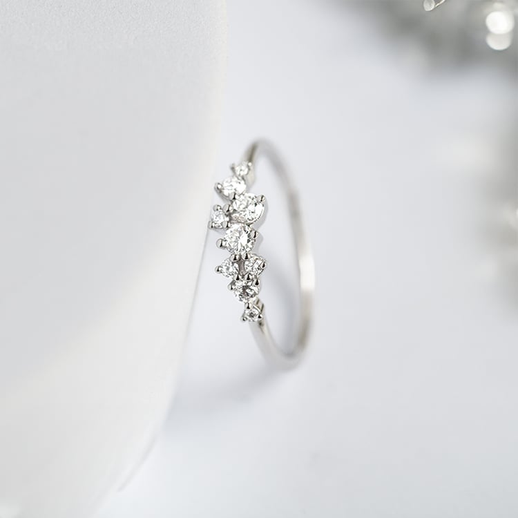 Cluster prsten s lab-grown diamanty Isolde 144737