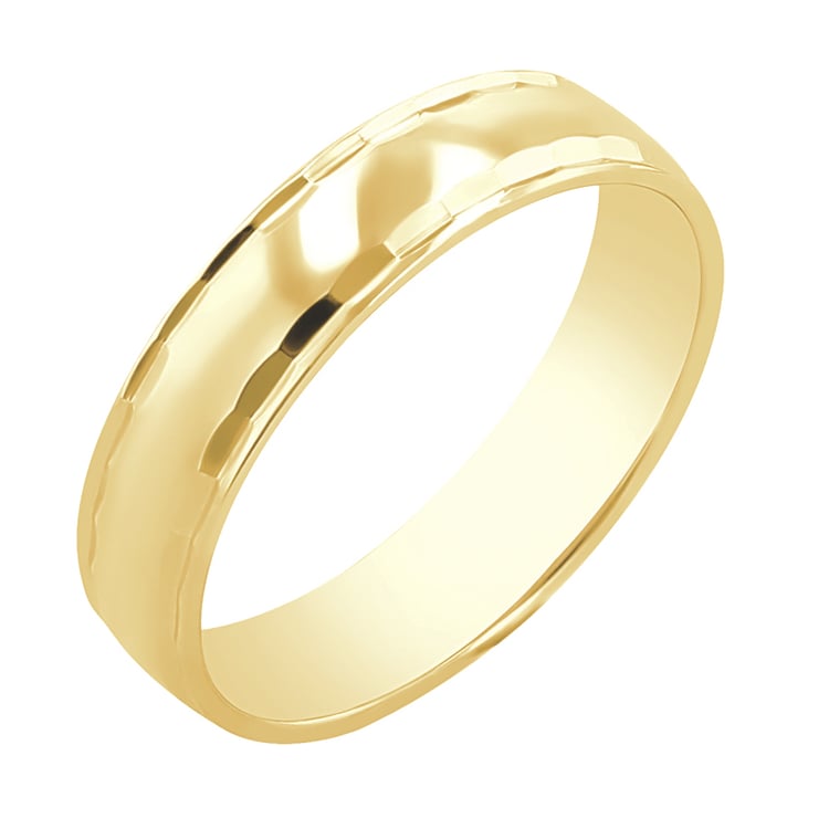 Zlaté snubní prsteny se zdobenými okraji Presca 117265