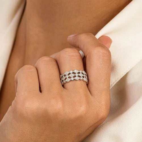 Moderní prsten ze zlata s lab-grown diamanty Gunnar
