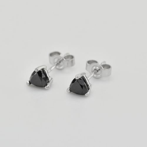 Zlatá sada šperků s trillion černými diamanty Julie