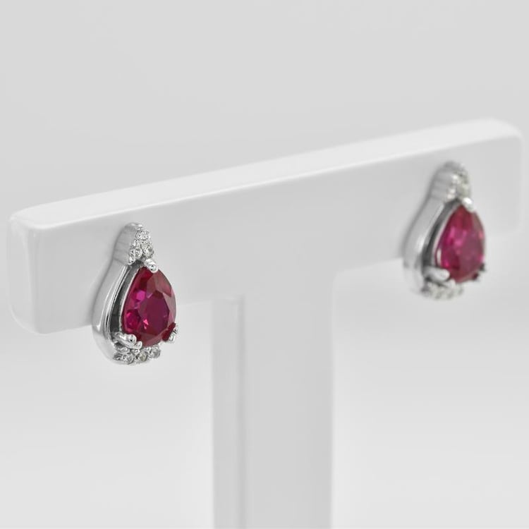 Náušnice s rubíny 45202