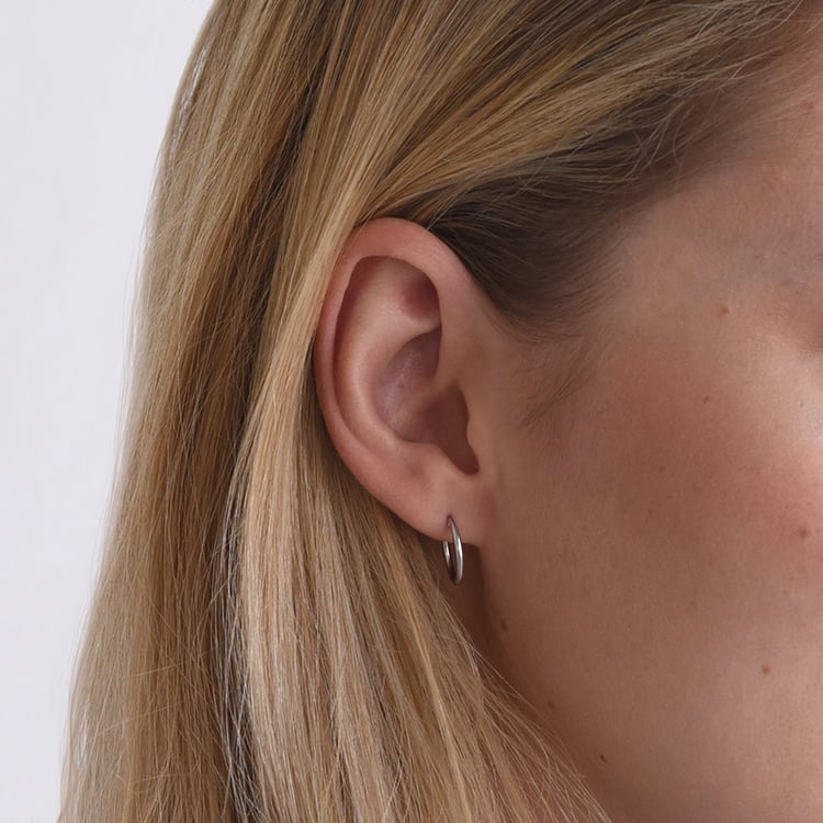 Náušnice kroužky z bílého zlata 67705