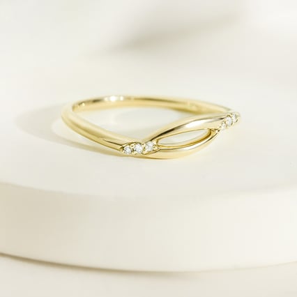 Atypický prsten ze zlata s lab-grown diamanty Nils