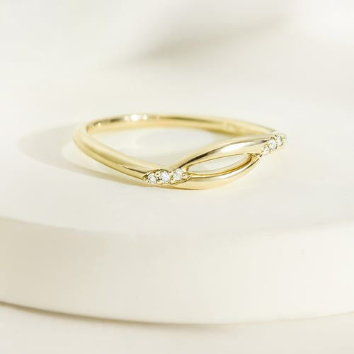 Atypický prsten ze zlata s lab-grown diamanty Nils