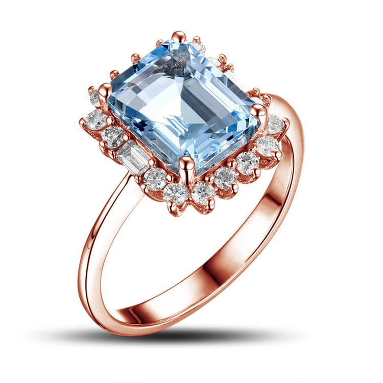 Zásnubní prsten s akvamarínem Analyse 89205