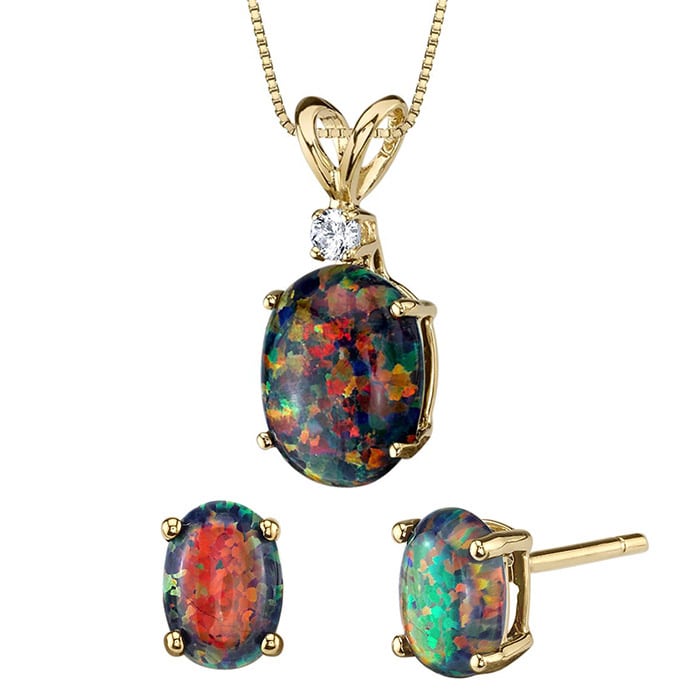 Kolekce šperků ze zlata s opály 25337