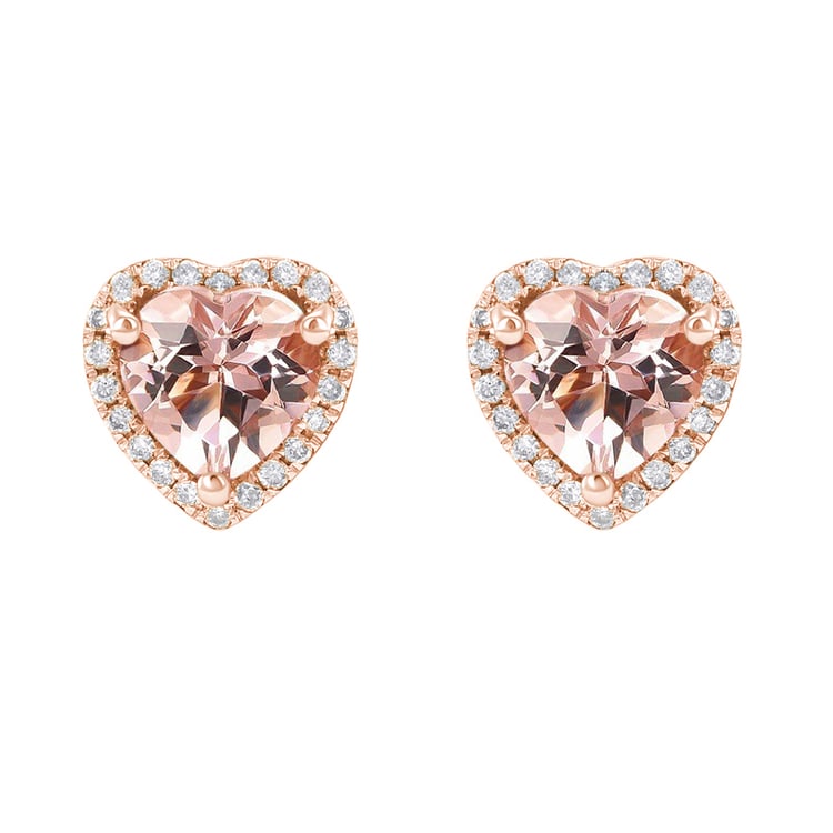 Zlaté morganitové náušnice