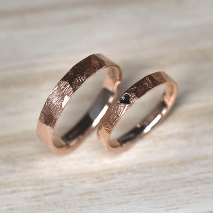 Snubní prsteny s gravírem srdce 46088