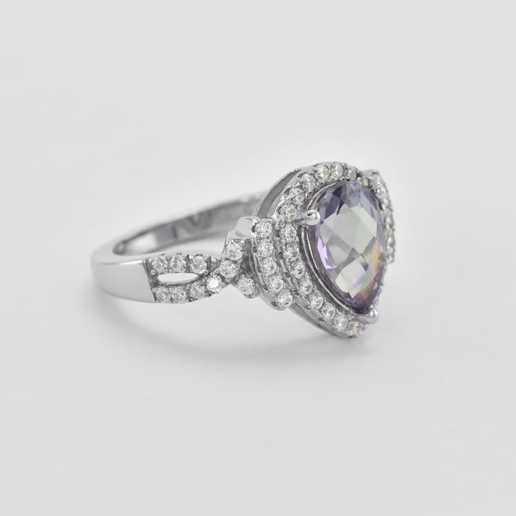 Alexandritový prsten se zirkony 45307