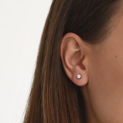 Náušnice ze zlata s 0.75ct lab-grown diamanty Trey