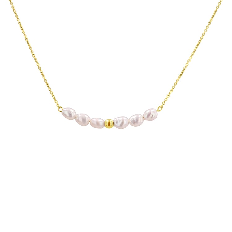 Stříbrný náhrdelník s perlami Angela