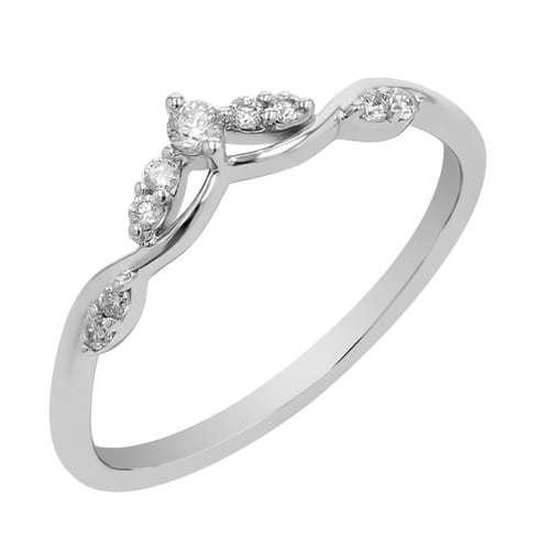 Romantický zásnubní set prstýnků s diamanty Edge