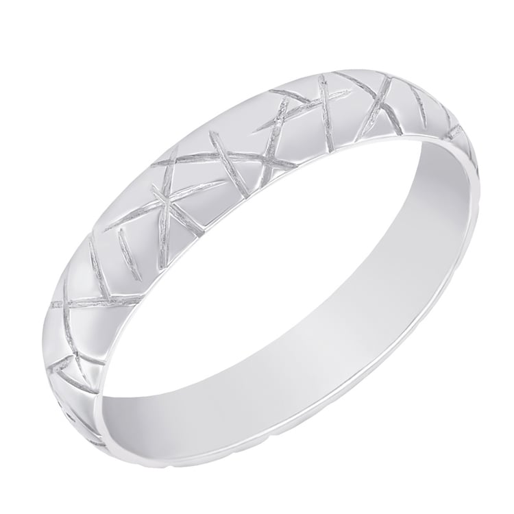 Pánský prsten s rýhami 58875