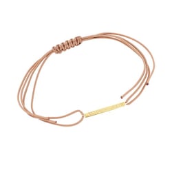 Stříbrný provázkový náramek s gravírem Bar