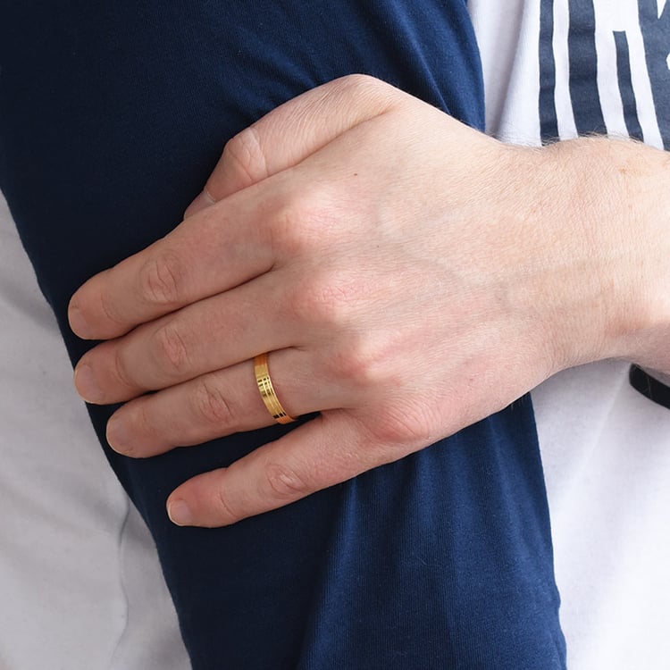 Pánský snubní prsten ze zlata 77084