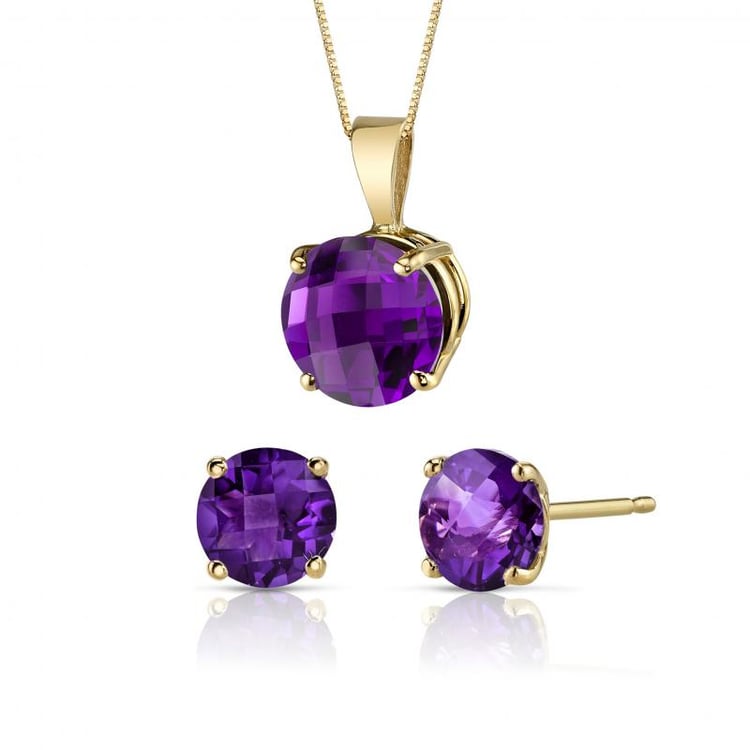 Kolekce šperků s fialovými ametysty Aroe 20823