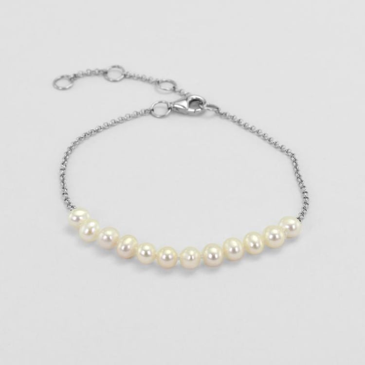 Perlový náramek ze stříbra Cynthia 50702