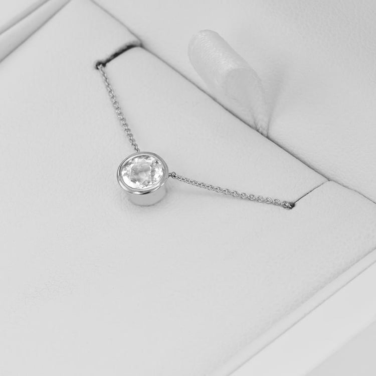 Platinový náramek s moissanitem 71697