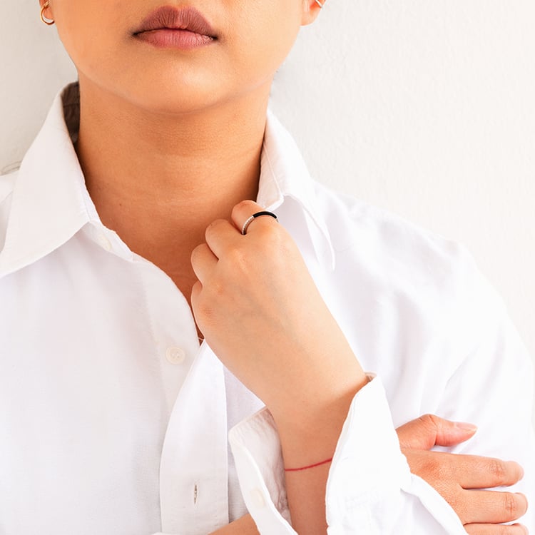 Keramický prsten s lab-grown diamanty Danyl 121876