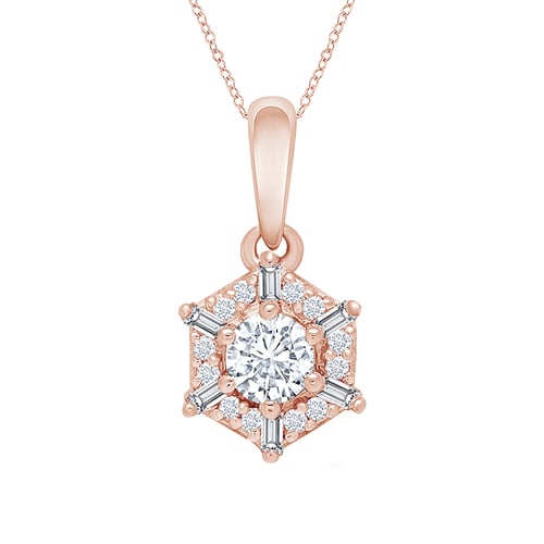 Elegantní přívěsek s lab-grown diamanty Abiah