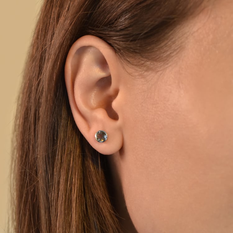 Bezel náušnice se záhnědou Wetty 105583