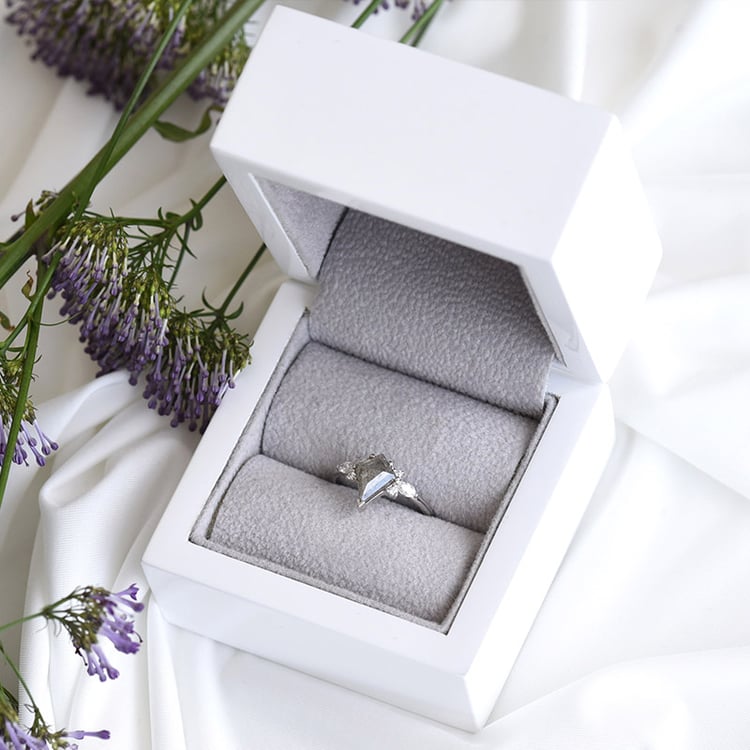 Zásnubní prsten se salt and pepper diamantem 116621