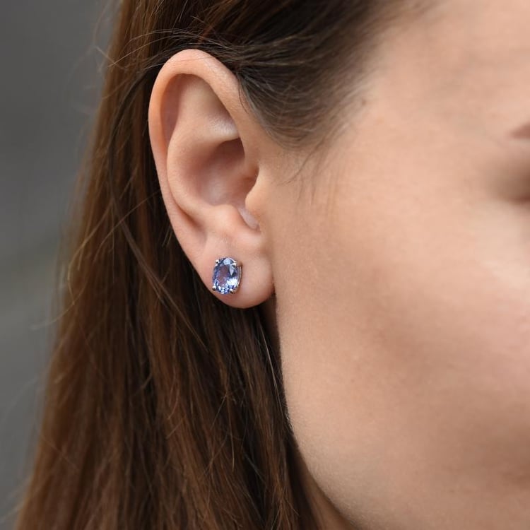 Tanzanitové náušnice zlaté 2612