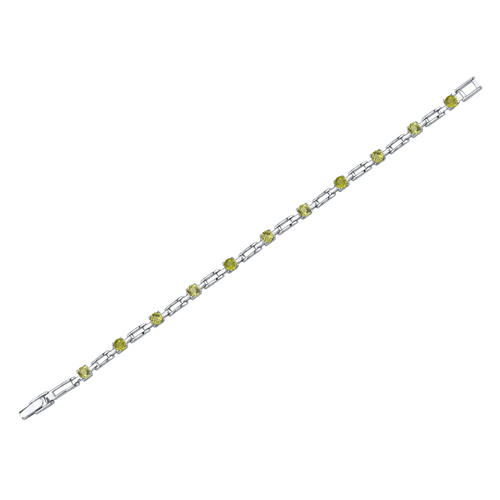 Stříbrný náramek s olivíny 4010
